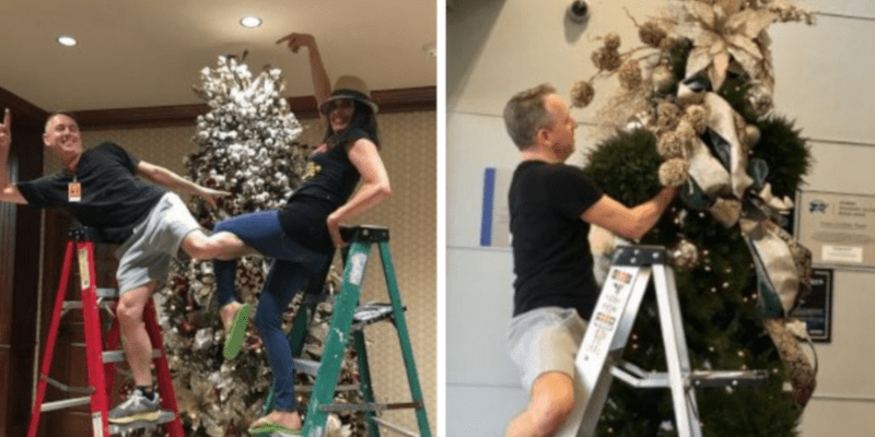 seasonal holiday decorating routine